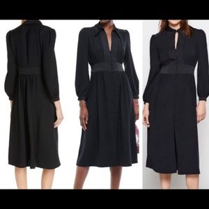 Joie Linaeve Midi Dress in caviar. Size 6- brand new with tags.